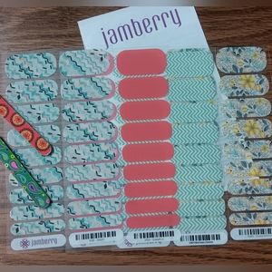 ⚜️ Jamberry Nail Wrap Lot ⚜️ J8 ⚜️ NWT ⚜️ 4pk ⚜️ 2 Files ⚜️